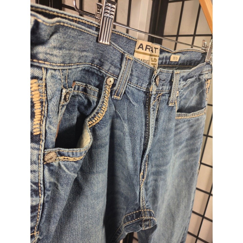 Ariat M5 Straight Fit Straight Leg Jeans Mens 35x36 Medium Wash Denim Western - Picture 5 of 8